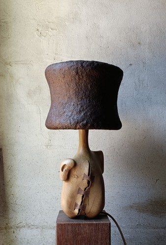 Lampe bois massif - en,