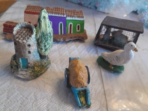 Santons décor crèche - décor,