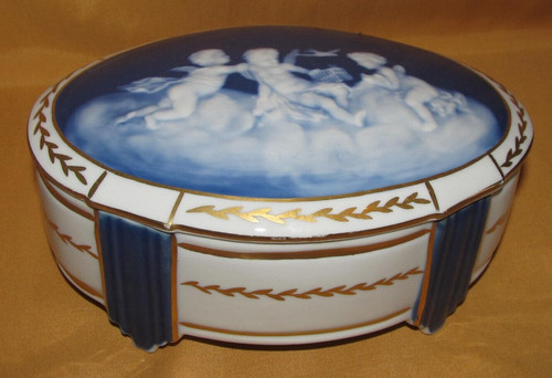 Grande bonbonnière porcelaine