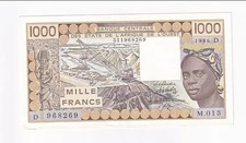 (FR1) Mali 1000 francs 1986