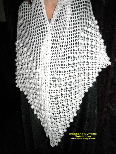 Chale etole crochet - crochet, main