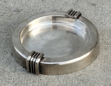 Ancien cendrier art deco CHRISTIAN DIOR metal argenté ashtray