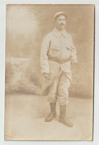 Carte photo poilu capote - poilu,