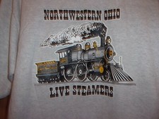 Northwestern Ohio gray Steam Trains Live steamers M t shirt