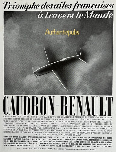 Publicite caudron renault - publicite,