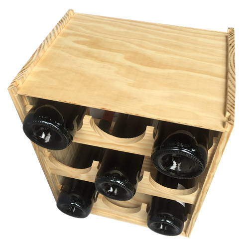 Caisse bois bouteilles - 6,