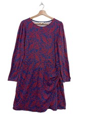 BODEN Robe à manches longues Dames Robe T EU 44 rouge-bleu style décontracté