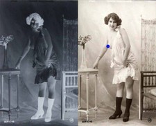 photo NEGATIF verre NU EROTIQUE  1900  / 9 x 14.5 cm / 224 /  risque sexy nude