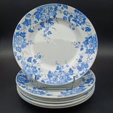 ST AMAND ET HAMAGE - 6 ASSIETTES PLATES EN FAÏENCE MARION Terre De Fer Fleurs A