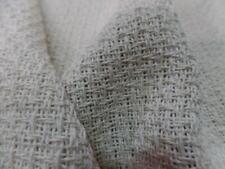 Tissu coton lin tissage tricoté blanc cassé 360 gr m²