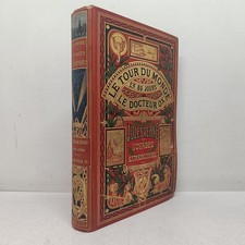 JULES VERNE - CARTONNAGE un ÉLÉPHANT HETZEL - Tour du MONDE 80 jours
