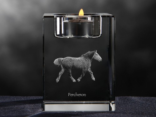 Percheron bougeoir cristal - en,