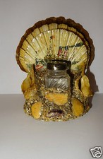 SOUVENIR DE PLAGE. DE MER. GRAND ENCRIER PORTE LETTRES AVEC 3 COQUILLAGES