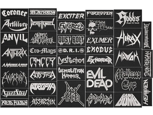 THRASH METAL Full BRODERY Flat