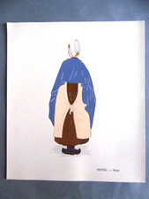 POITOU NIORT planche au POCHOIR / Aline KEIM costume régional 1930