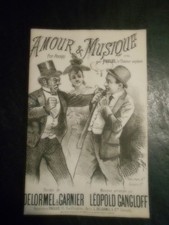 ANCIENNE PARTITION DE MUSIQUE - AMOUR ET MUSIQUE.