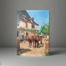 Peinture Huile Paysage Scène