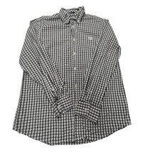 Chemise CHAPS à carreaux noire et blanche taille S #147e