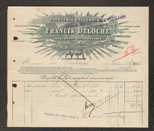 LYON (69) IMPRIMERIE PAPETERIE UNIVERSELLE "Francis DELOCHE & CARRILLON" en 1914