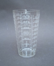 Verre doseur mesureur texte blanc ancien vintage marque S N 