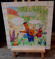 Georges Croses & Ortf - Illustration originale, gouache,  Toutou, 1967