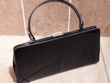 SAC CUIR VERNIS NOIR