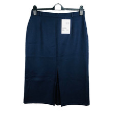 Miss Helen jupe femme Taille 48 bleu neuf 60 poly 40 laine doublé ladies skirt