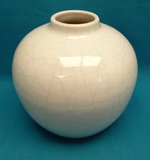 VASE BOULE CÉRAMIQUE CRAQUELÉE SIGNÉE LACHENAL (Raoul) 1885-1956