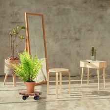  Panier À Plantes De Jardin Support Roulettes Pour Pots Fleurs Supports Chariot