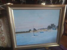 JOLI tableau  BORD MER BATEAUX