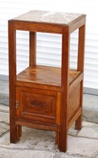 table de chevet/de nuit ancienne XIXème - dessus marbre bois massif - exc état