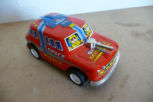 Space missile car tin toy - missile,