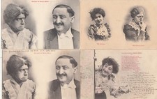 Lot 4 cartes postales anciennes FANTAISIES gendre et belle-mère