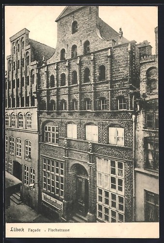 Lübeck façade avec magasin - lübeck,,