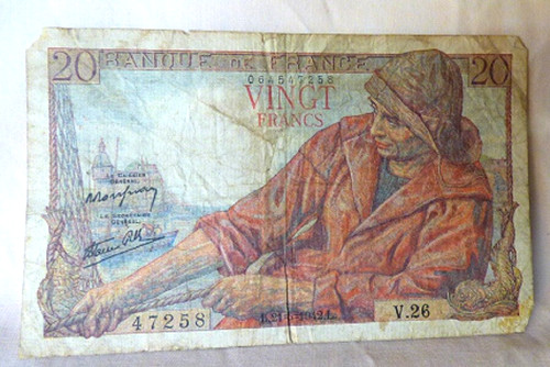 1942 banque france vingt 20 - de,