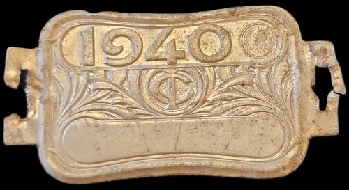 Plaque vélo 1940 - plaque,