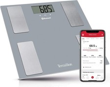 Balance TERRAILLON SMART CONNECT grise Bluetooth analyse du poids et de l'I