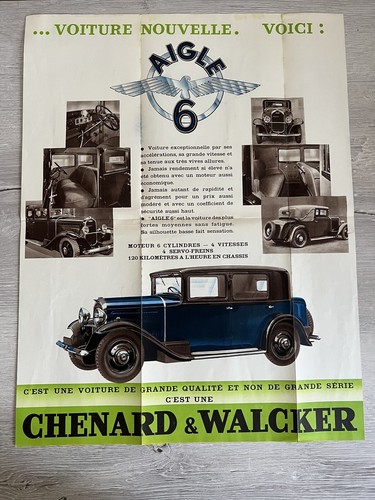 Affiche ancienne chenard - ancienne,