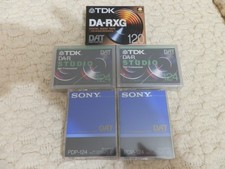 LOT 5 CASSETTE DAT AUDIO TDK SONY (120/124) NEW SEALED PRO METAL TAPE HIGH END!!