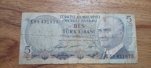 Billet turquie lires turque - turquie,