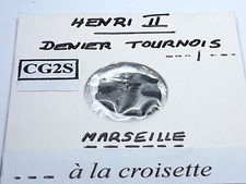 Henri II - Denier Tournois à la Croisette Marseille