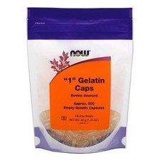 Gélules Vides Gélatine #1 500 Gélules Par Now Foods