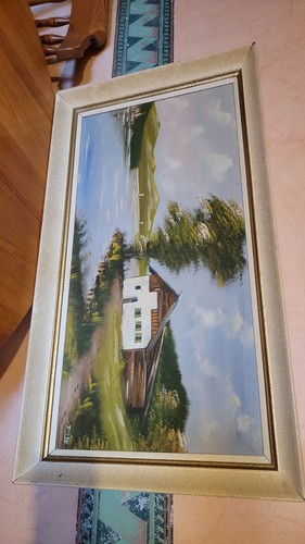 Tableau peinture huile - , sur