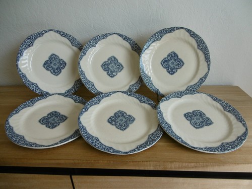 Six assiettes plates - assiettes, faience