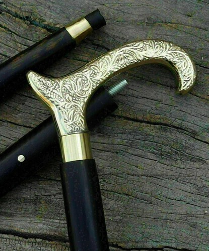 Ancien bâton marche en - de,