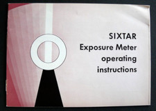 MODE D'EMPLOI / INSTRUCTIONS FOR USE : GOSSEN CELLULE SIXTAR EN ANGLAIS -CORRECT