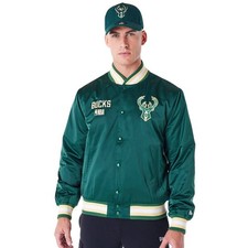 New Era NBA Bomber Milwaukee Bucks Veste Blouson Bombardier Vert 46911