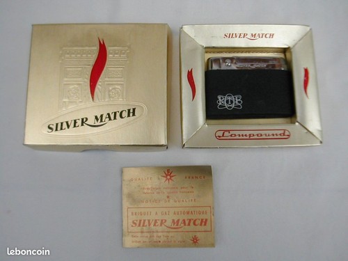 Rare briquet silver match - , ortf