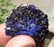 Azurite Chessylite Chessy les Mines 3x3cm France minéral collection pierre reiki