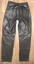 Richa - Femmes Jean en Cuir/ Motard- Pantalon en Cuir en Noir Env. Taille 38